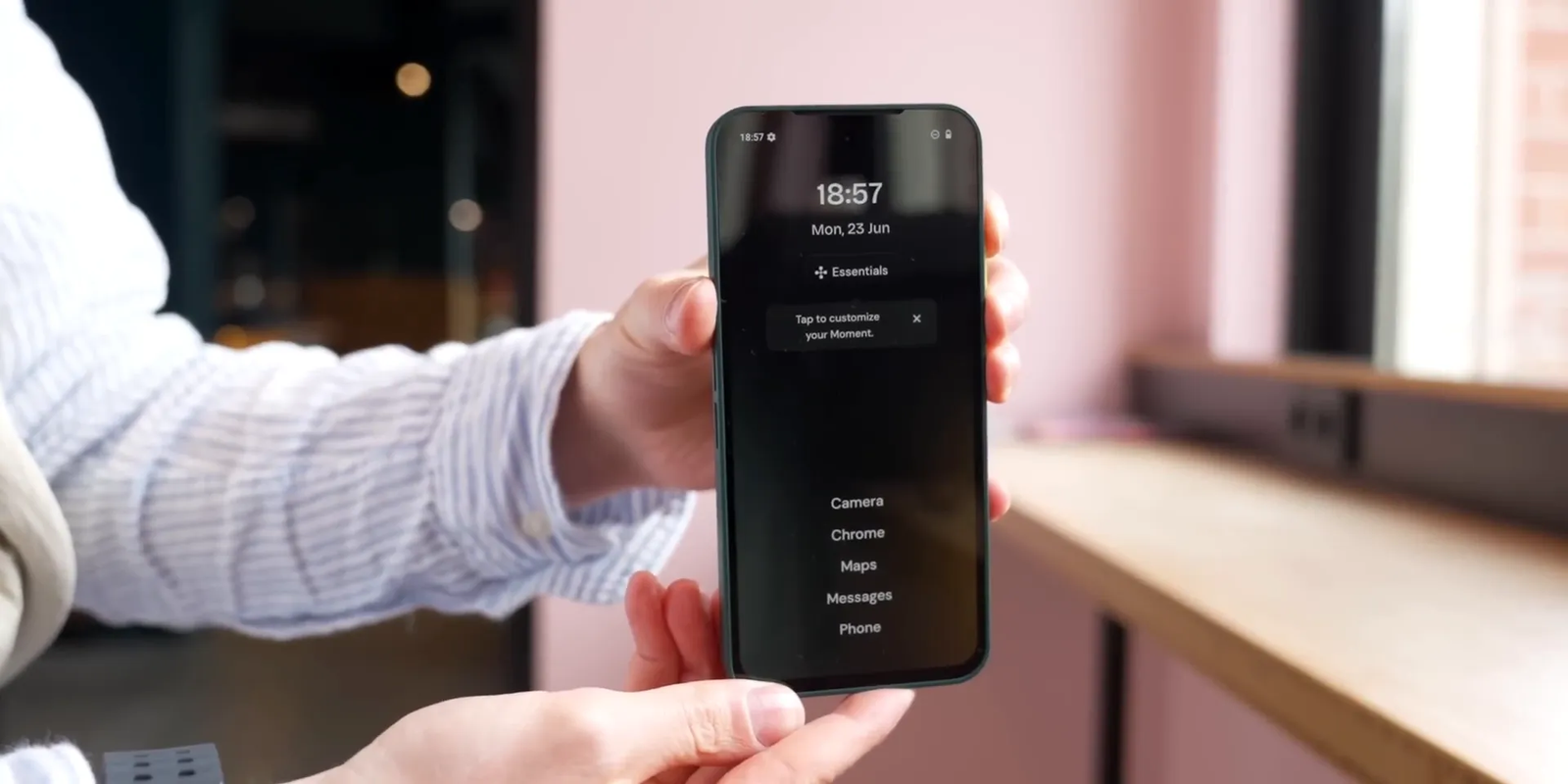 Fairphone Moments button activated