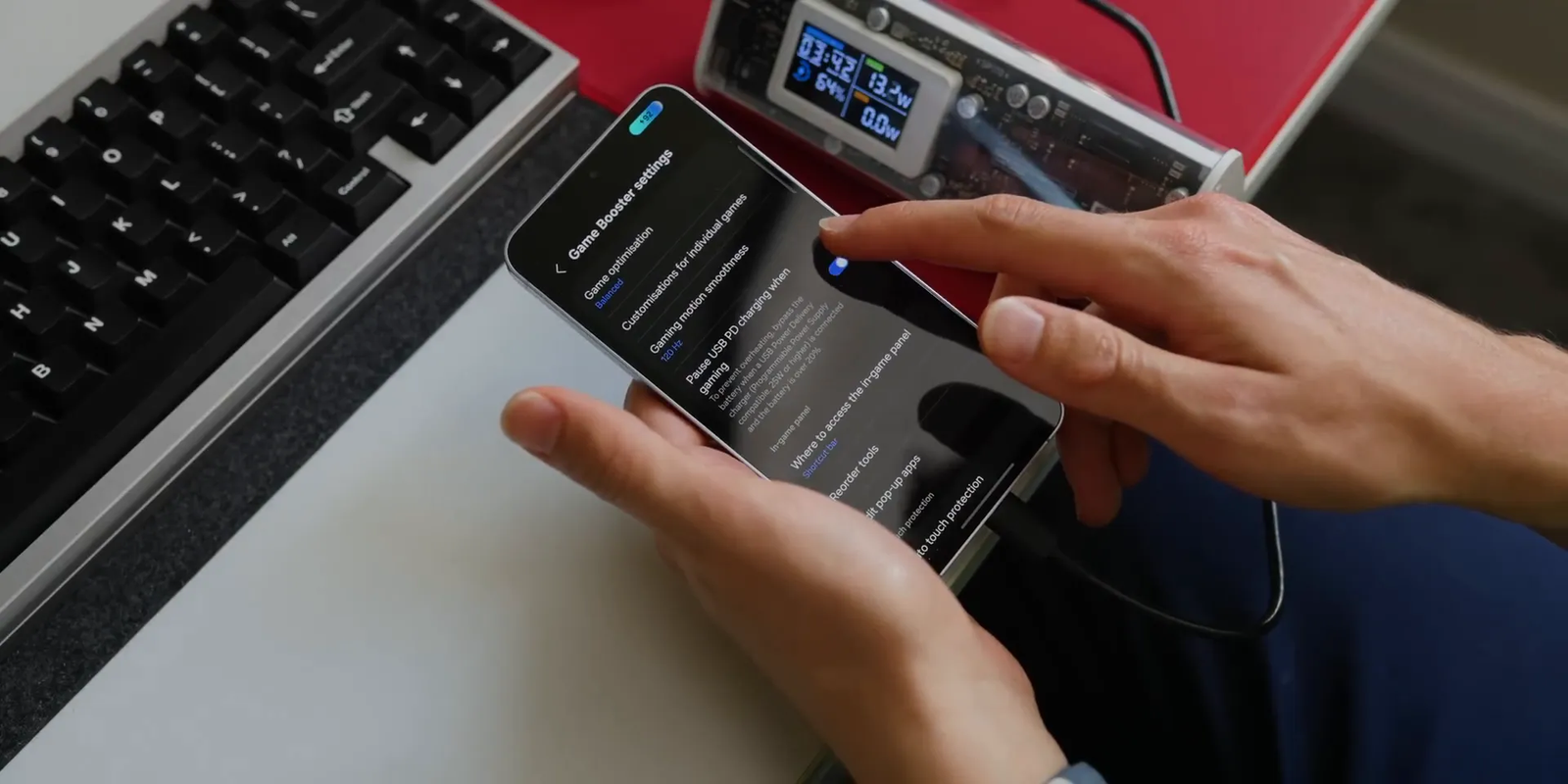 USB pass-through charging feature on Android gaming phones