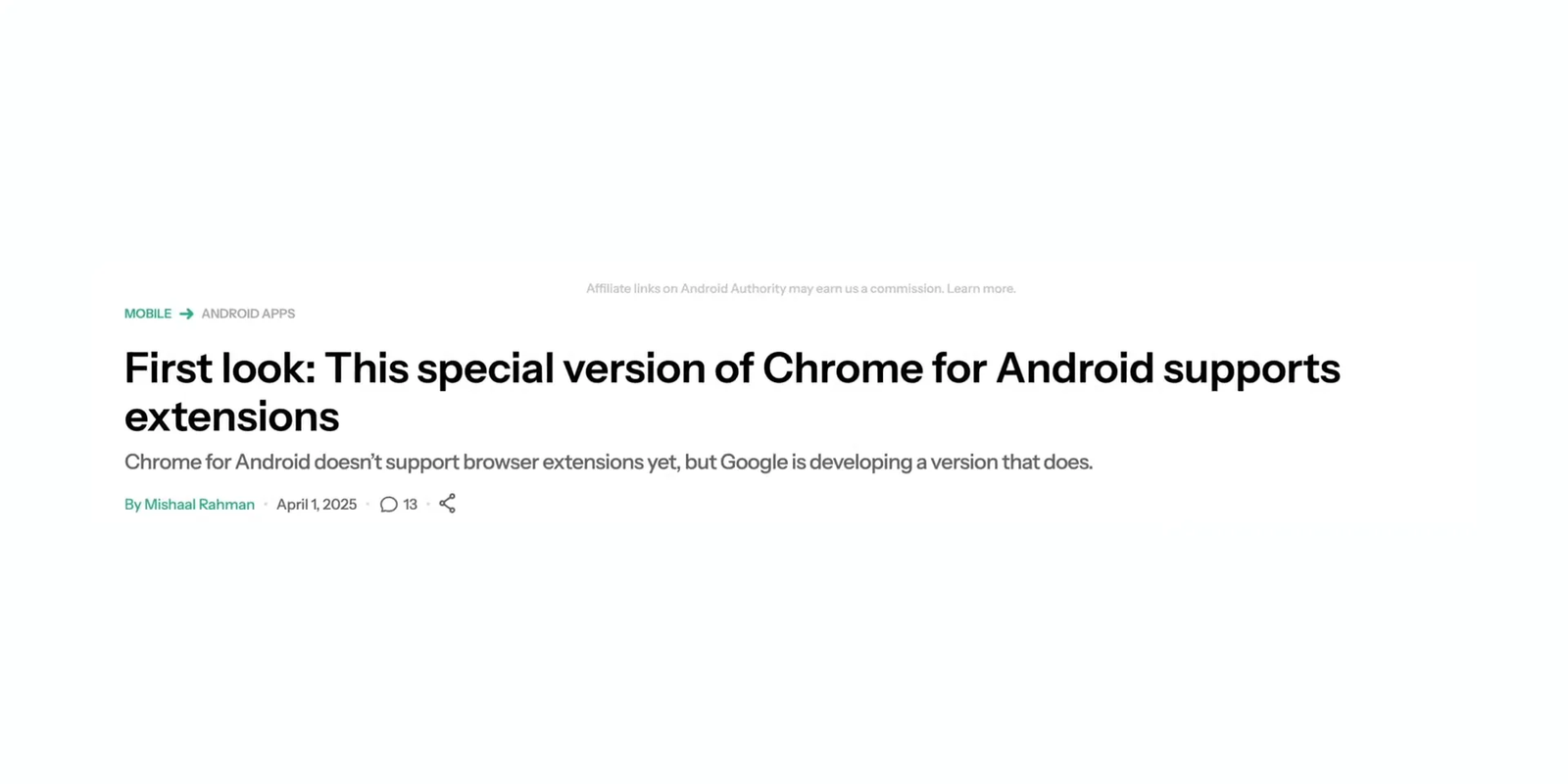 Google working on Chrome desktop version for Android with extension support