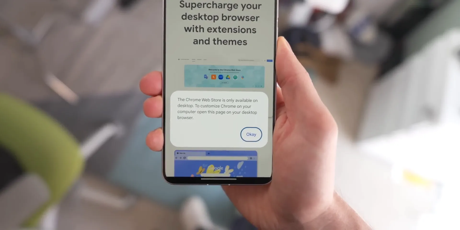 User missing Chrome extensions on Android tablet