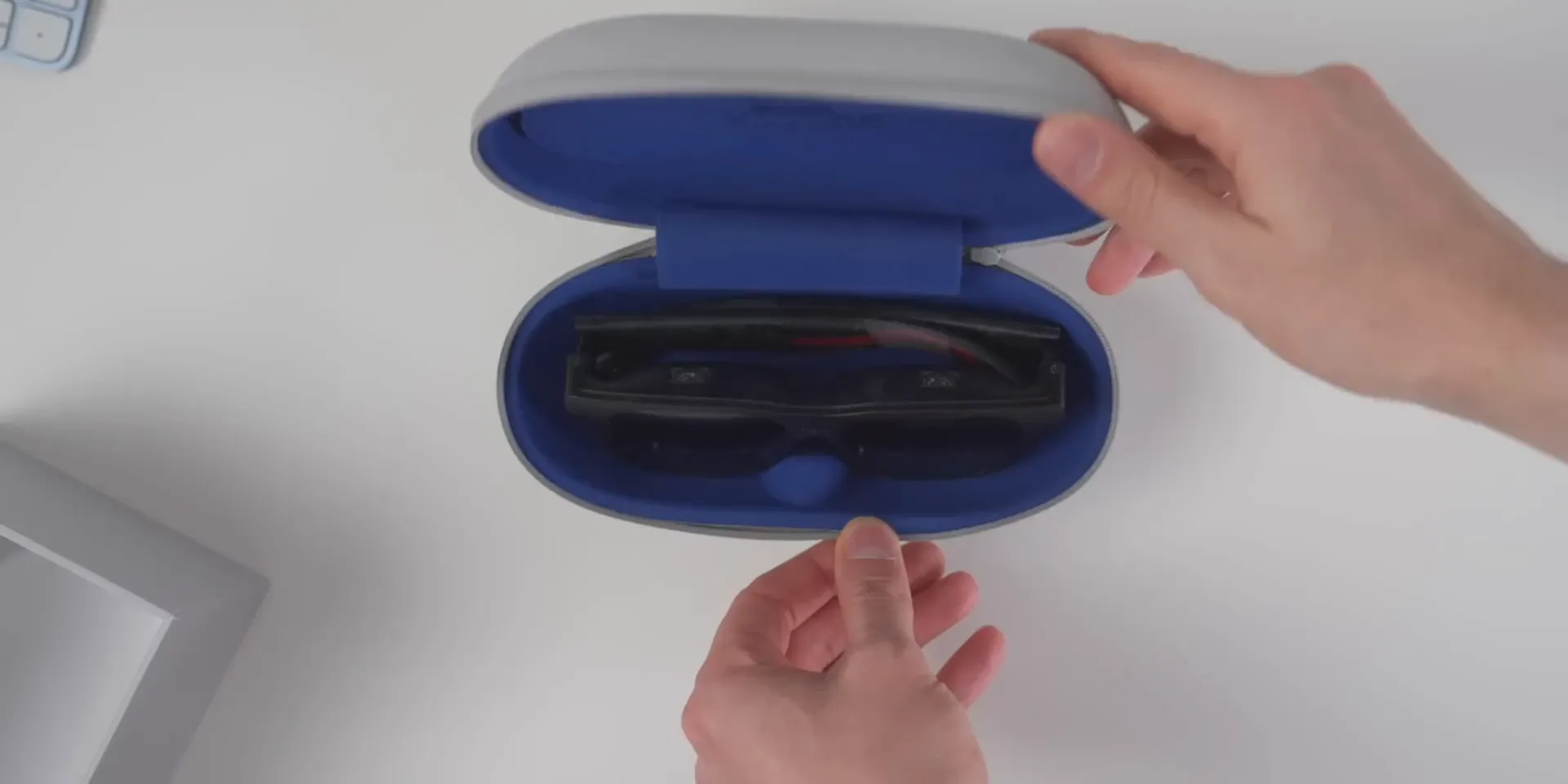 VITURE Luma Pro glasses inside high-quality zipped case