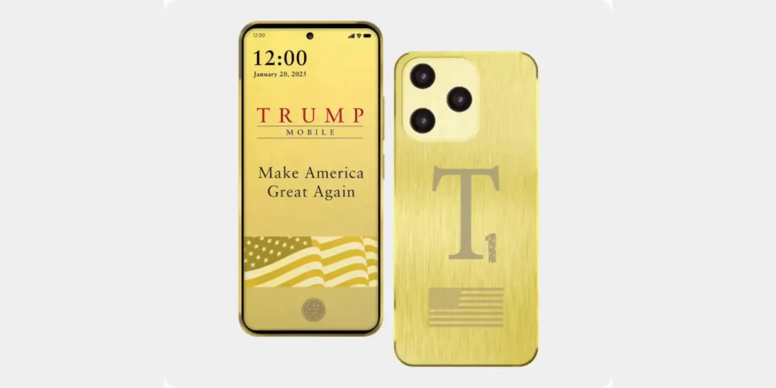 Gold-plated Trump T1 Phone design