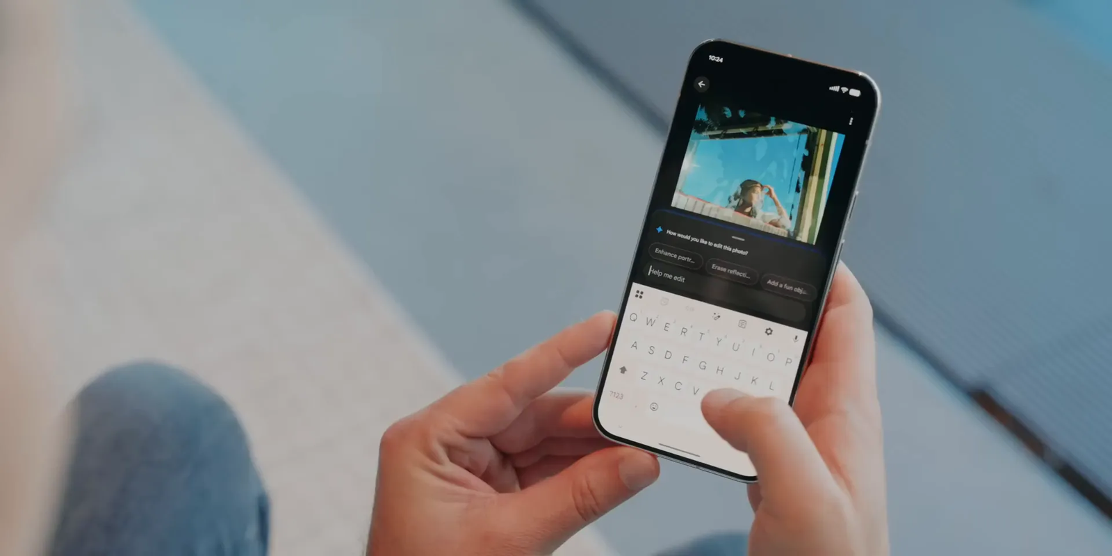 Demonstration of Ask Photos voice command editing