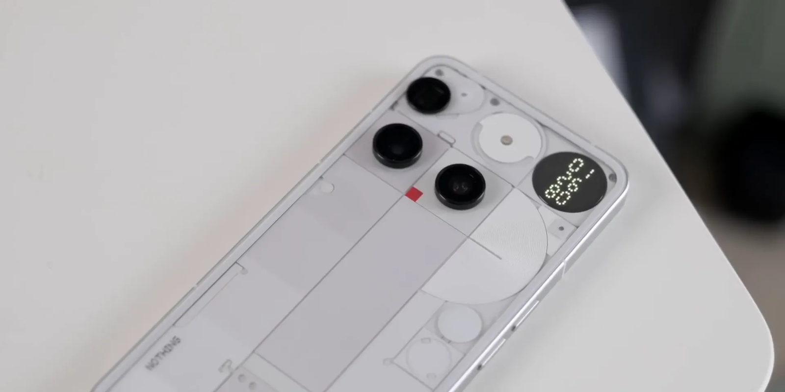 Glyph interface lights on the back of the Nothing Phone 3