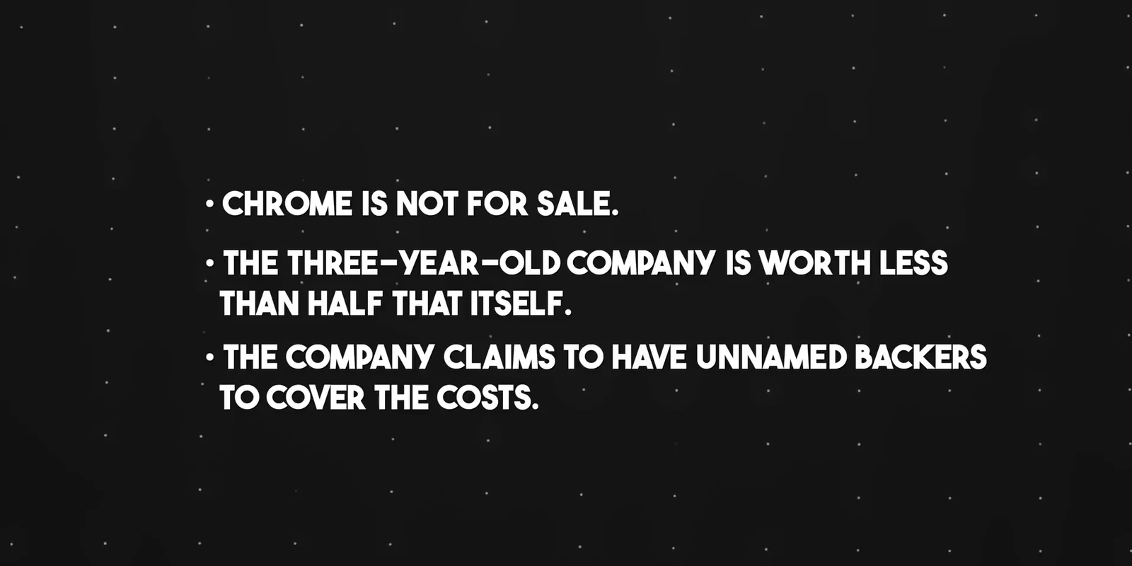 Perplexity announcement text about buying Chrome
