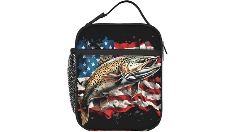 bass fish flag lunchbox