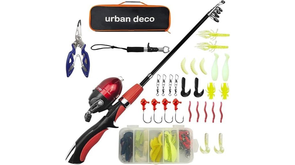 kids fishing pole set