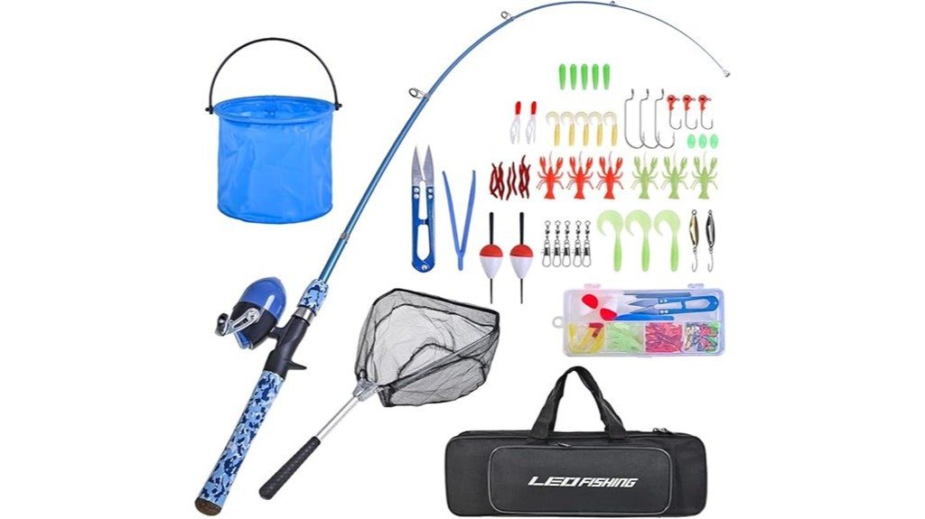 kids fishing pole set