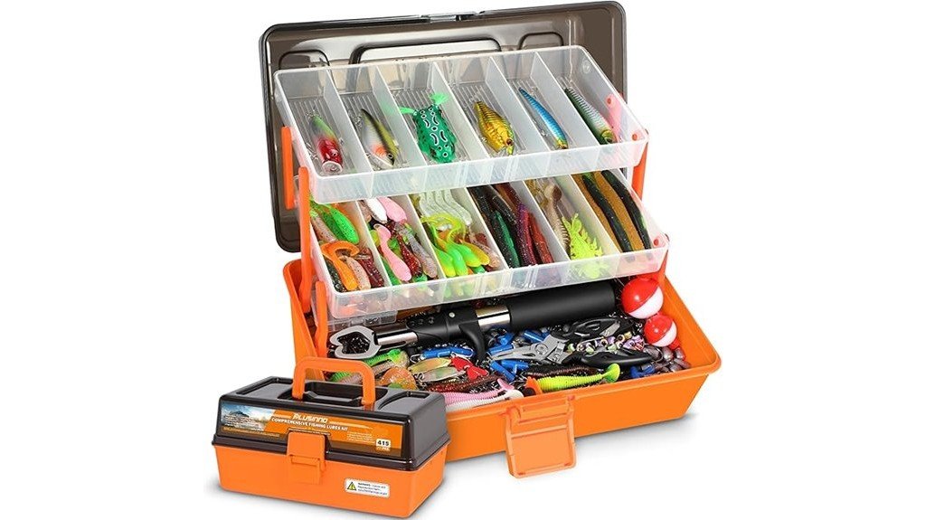 spacious fishing tackle storage