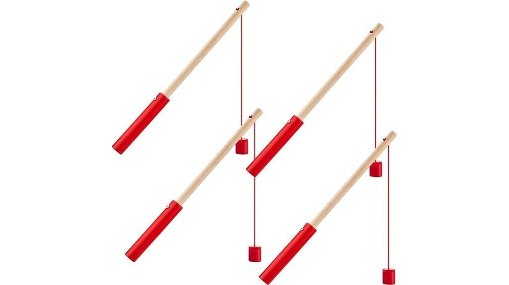 wooden magnetic fishing poles