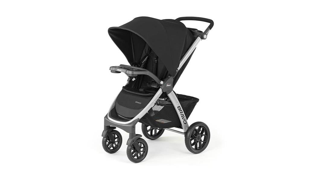 chicco black quick fold stroller