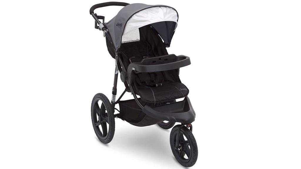 classic grey jogging stroller