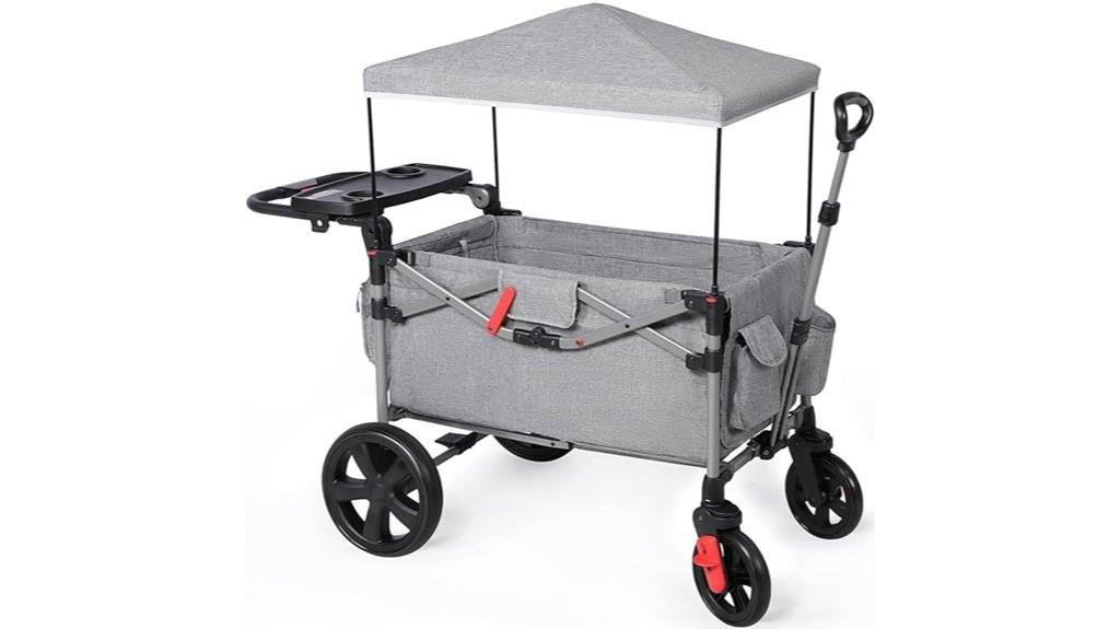 collapsible kids wagon with canopy