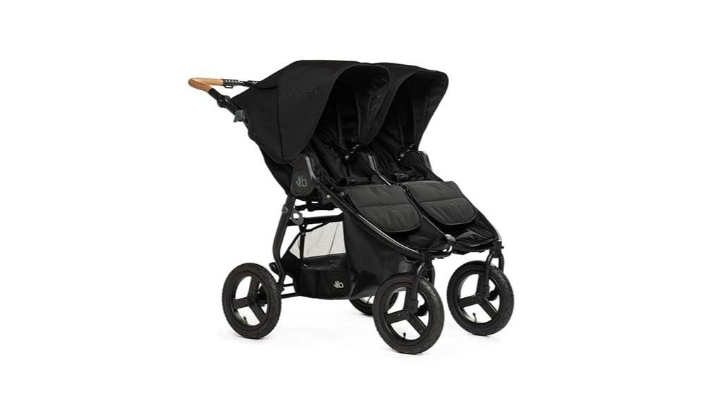 compact double stroller features
