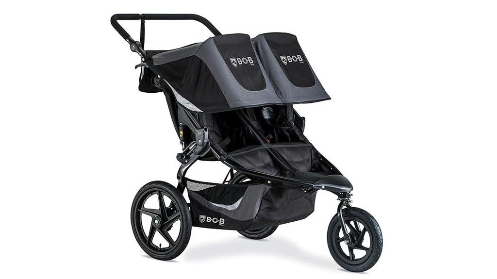 double jogging stroller graphite