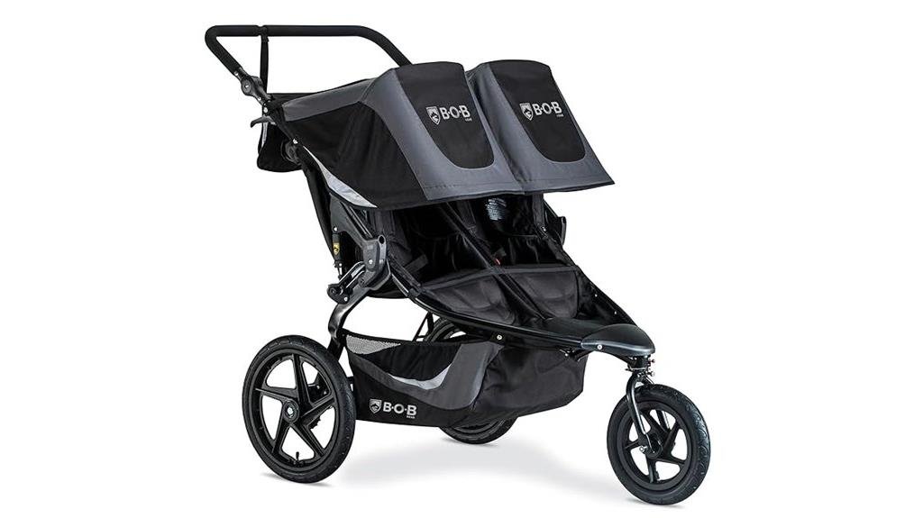 double jogging stroller graphite