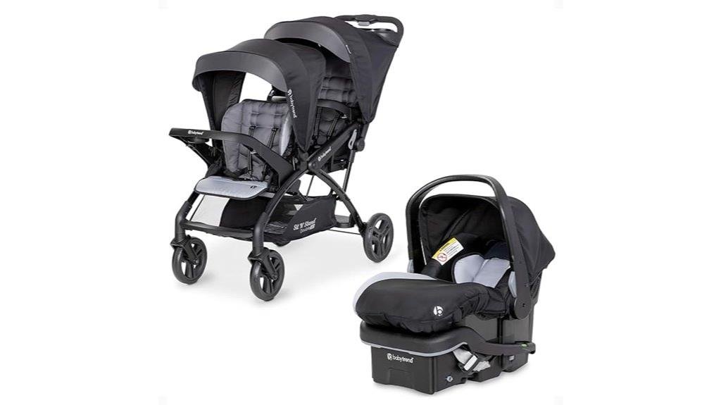double stroller and car seat