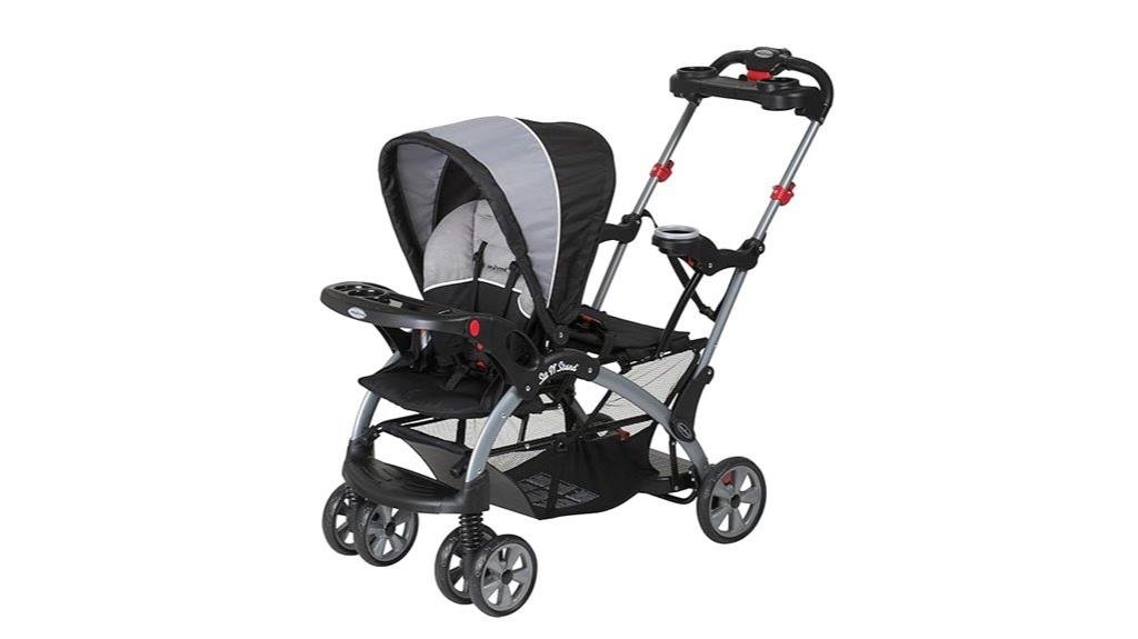 dual seat foldable stroller