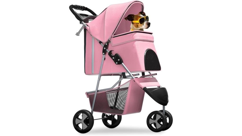 foldable pet stroller lightweight