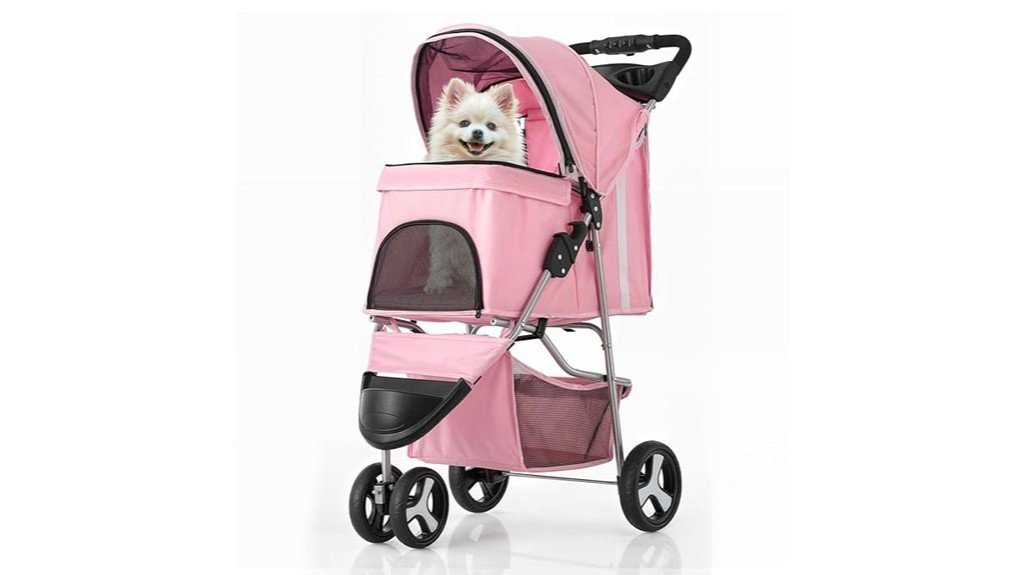 foldable pet stroller vehicle
