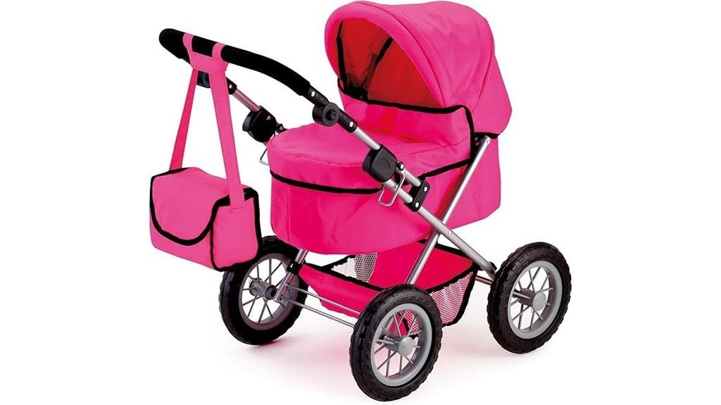hot pink doll pram
