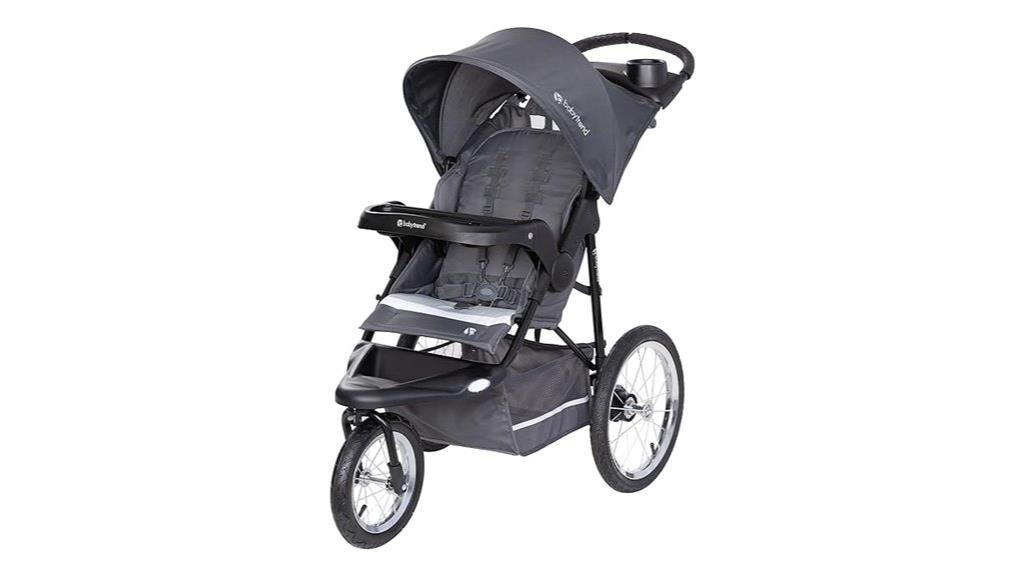 jogging stroller in grey