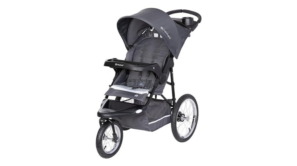 jogging stroller in grey