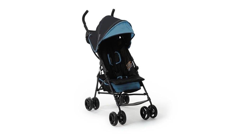 lightweight blue black umbrella stroller