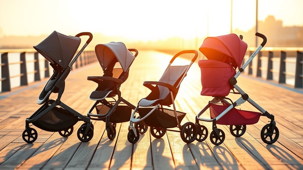 lightweight compact travel ready strollers