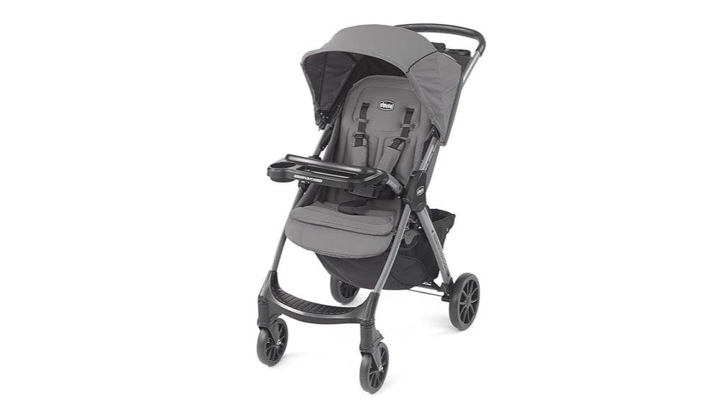 Chicco Mini Bravo Plus lightweight graphite grey stroller