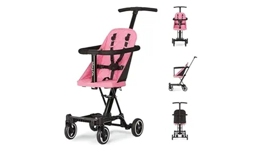 lightweight pink stroller design