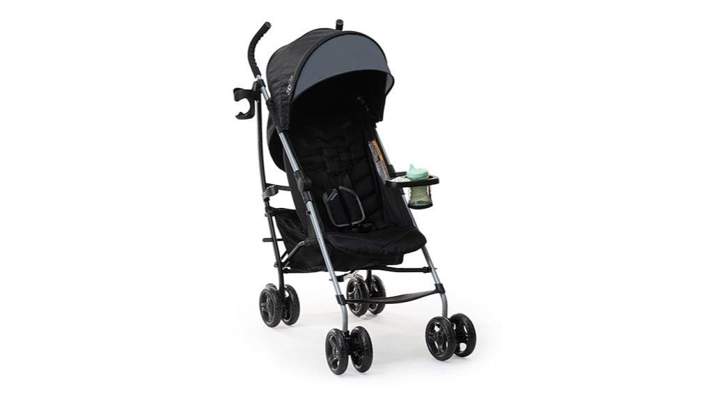 lightweight travel stroller gray