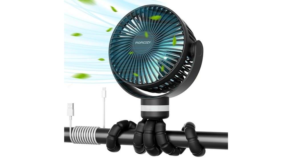 portable rechargeable stroller fan