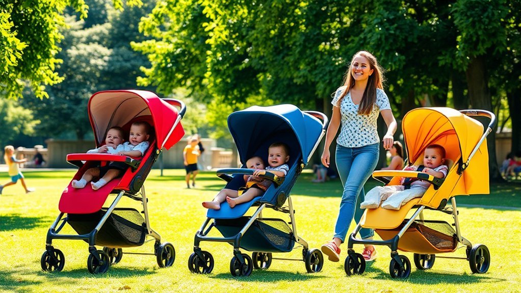 strollers for twins and triplets