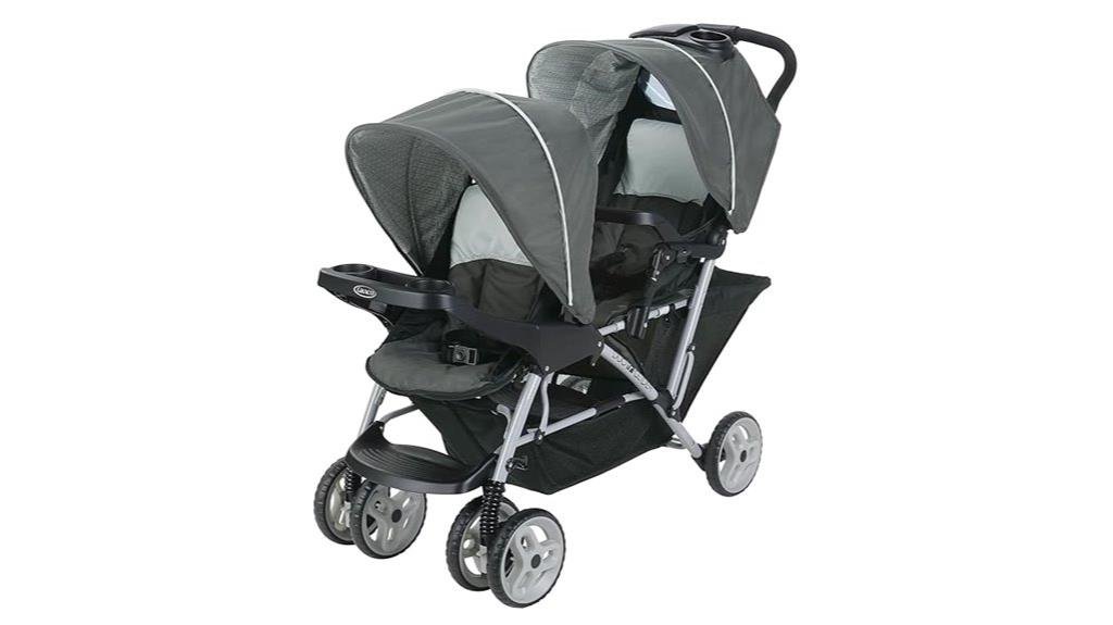 tandem double stroller glacier