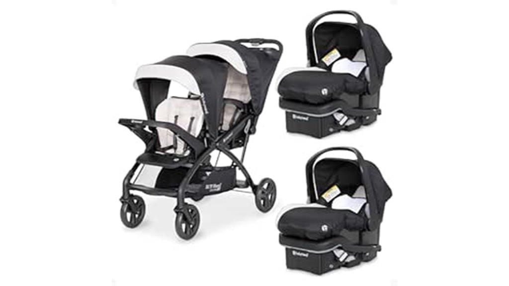 tandem stroller with car seats