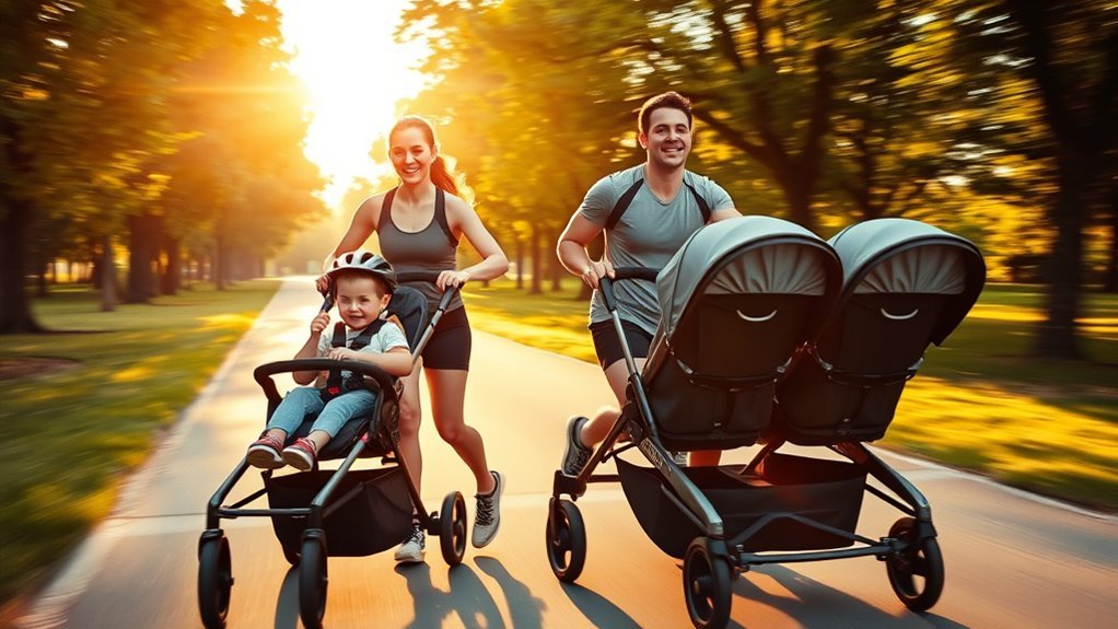 top double jogger strollers