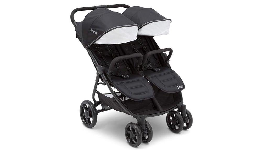 ultralight double stroller midnight