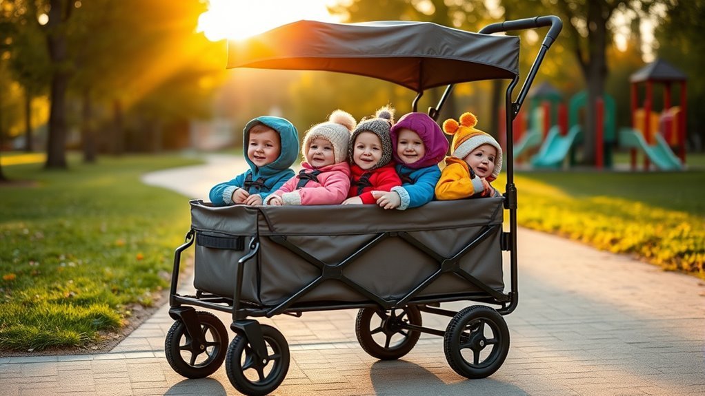 wagon strollers for four