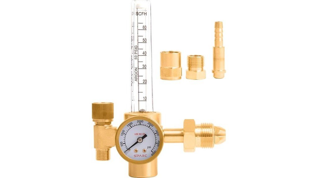 argon regulator flow meter