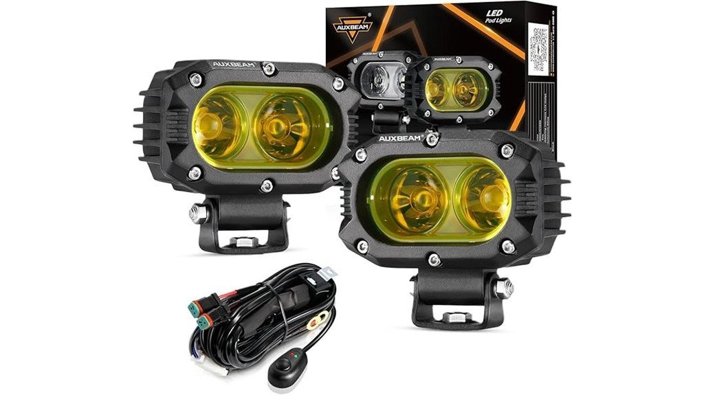auxbeam amber pod lights