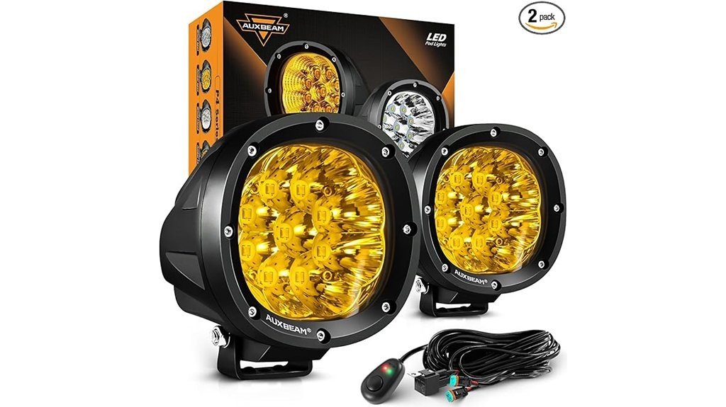 auxbeam p4 amber fog lights