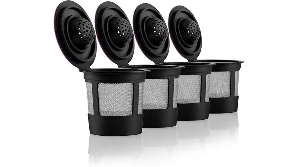 black reusable k cups