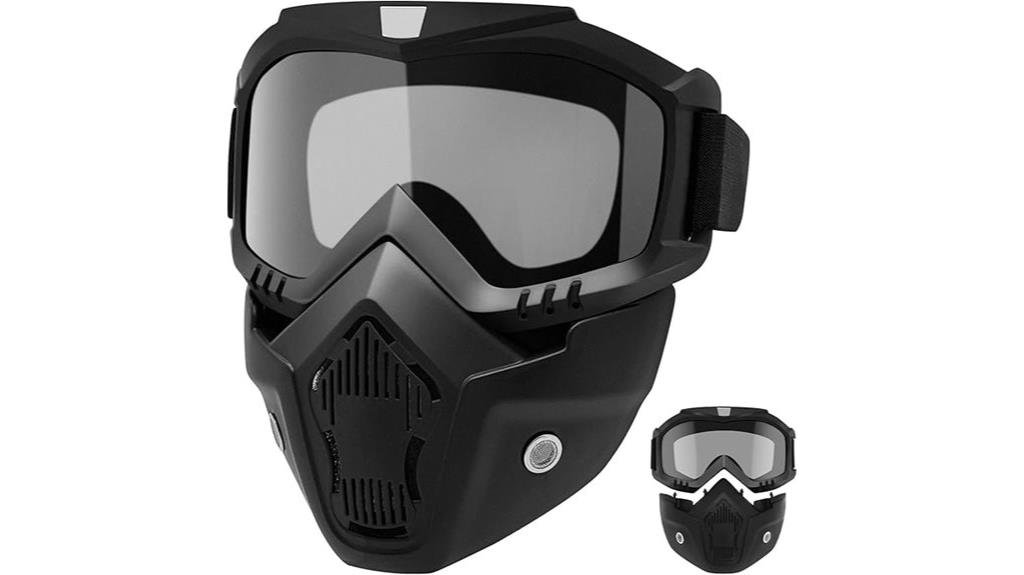 detachable goggles riding mask