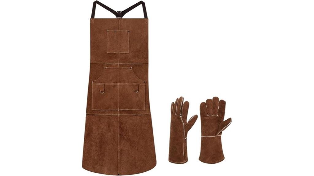 durable leather work apron