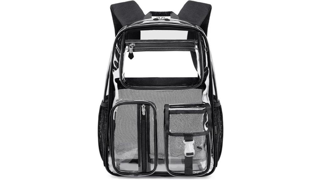 durable transparent backpack review