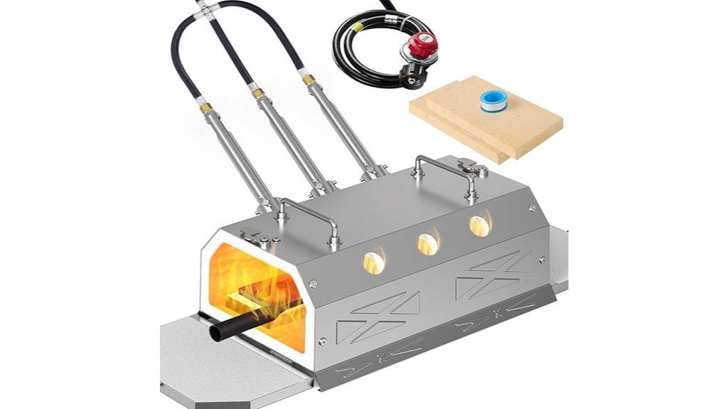 high temperature triple burner forge