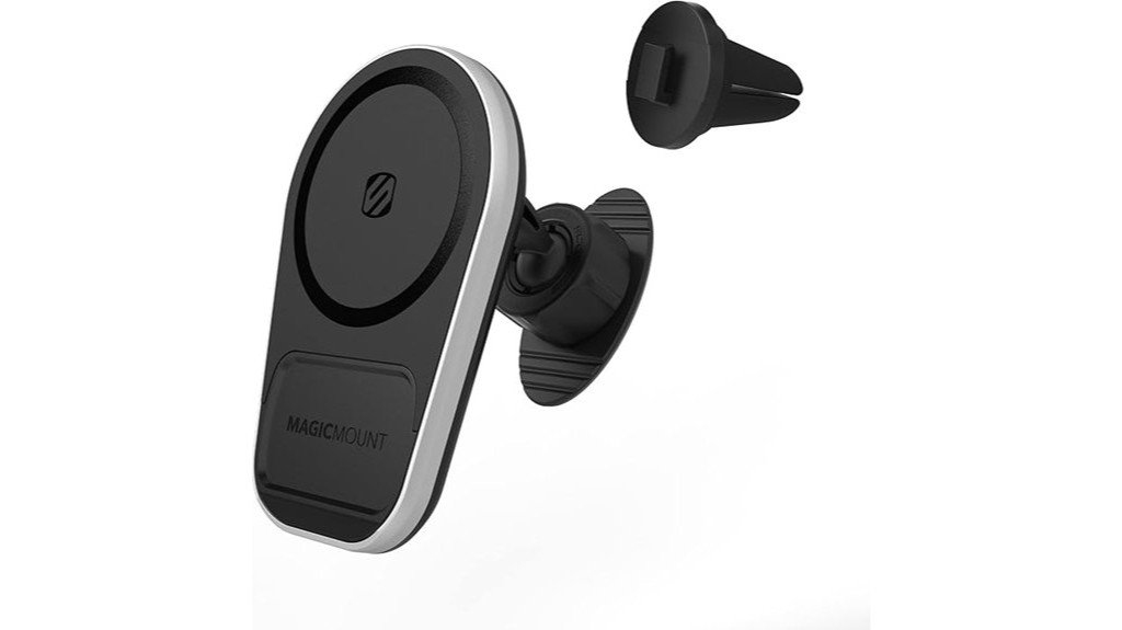 magnetic wireless charging mount