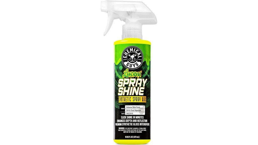 shiny car detailing product