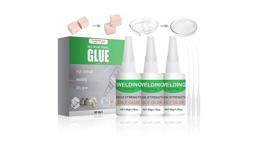 strong oily glue welds